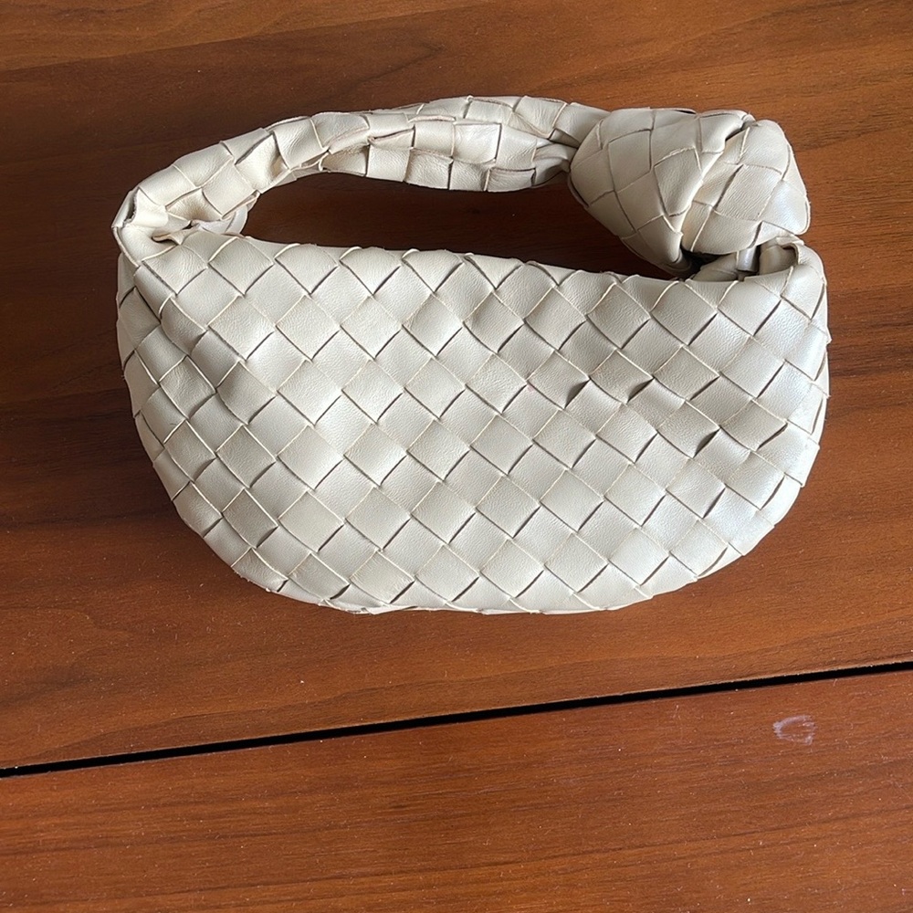 Bottega Veneta Cream Mini Woven Bag